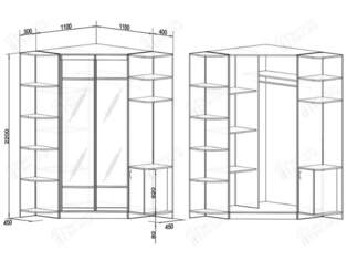 Шкаф угловой Наполеон 5.3
