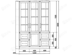 Книжный шкаф  Библиограф 3.5